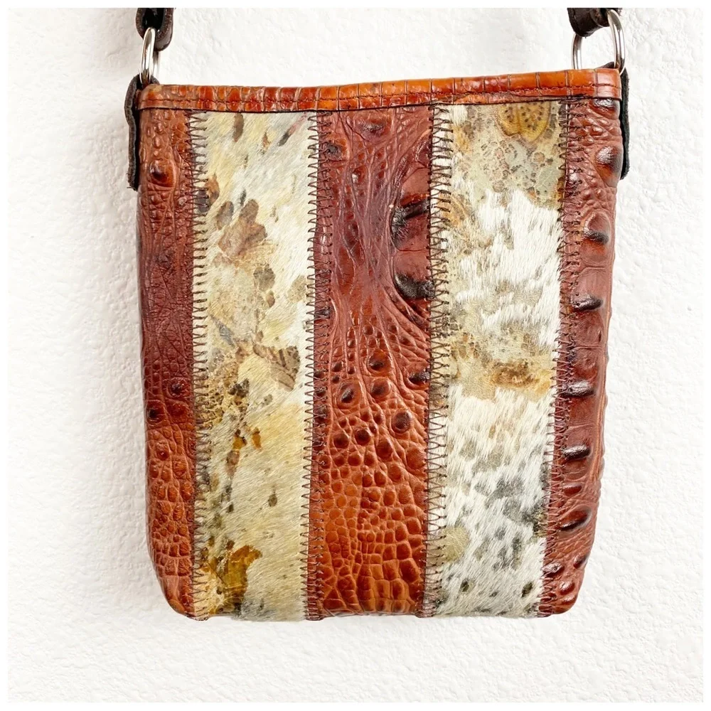 Raviani Leather Croc Embossed‎ Crossbody